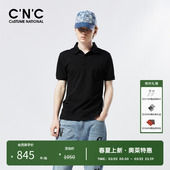 商务翻领POLO衫 轻奢修身 男 奥莱刺绣字母春夏新品 CNC男装