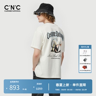 奥莱简约小标短袖 100%棉 CNC男装 宽松内搭上衣 T恤男春夏新款