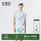 CNC男装 奥莱夏季 新款 短袖 舒适纯棉 宽松阔版 T恤男 涂鸦液化