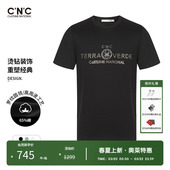 T恤 多色针织品牌字母烫钻图案短袖 CNC男装 奥莱outlets春夏新款