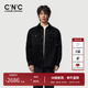 CNC男装 暗纹提花LOGO翻领牛仔夹克男秋冬潮流轻奢外套 奥莱满版