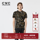 男款 CNC男装 字母花版 T恤轻薄透气短袖 奥莱春夏新款 男士