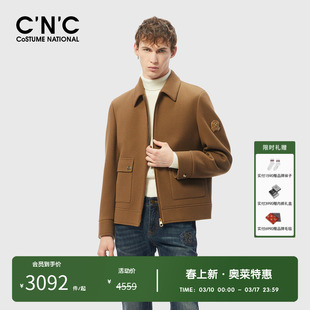 CNC男装奥莱新款男士毛呢翻领夹克百搭经典外套男款