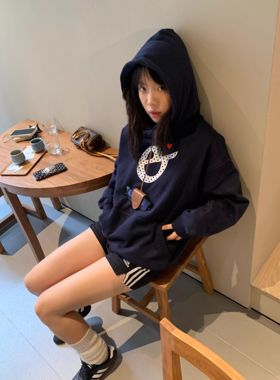 ELOF7085# 官图 实价 仿棉华棉复合-薄款310g加绒400g 连帽卫衣女