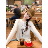 官图 春装 21支纯棉 ELOF3225 210克 100%棉 长袖 T恤女宽松上