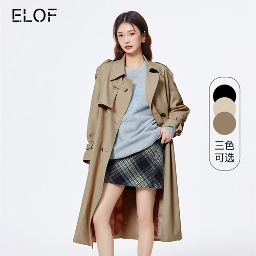 ELOF外套长款英伦复古