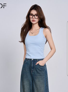 ELOF背心女夏季内搭外穿宽肩打底上衣