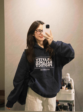 ELOF7081# 官图 实价 仿棉华棉复合-薄款310g加绒400g 连帽卫衣女