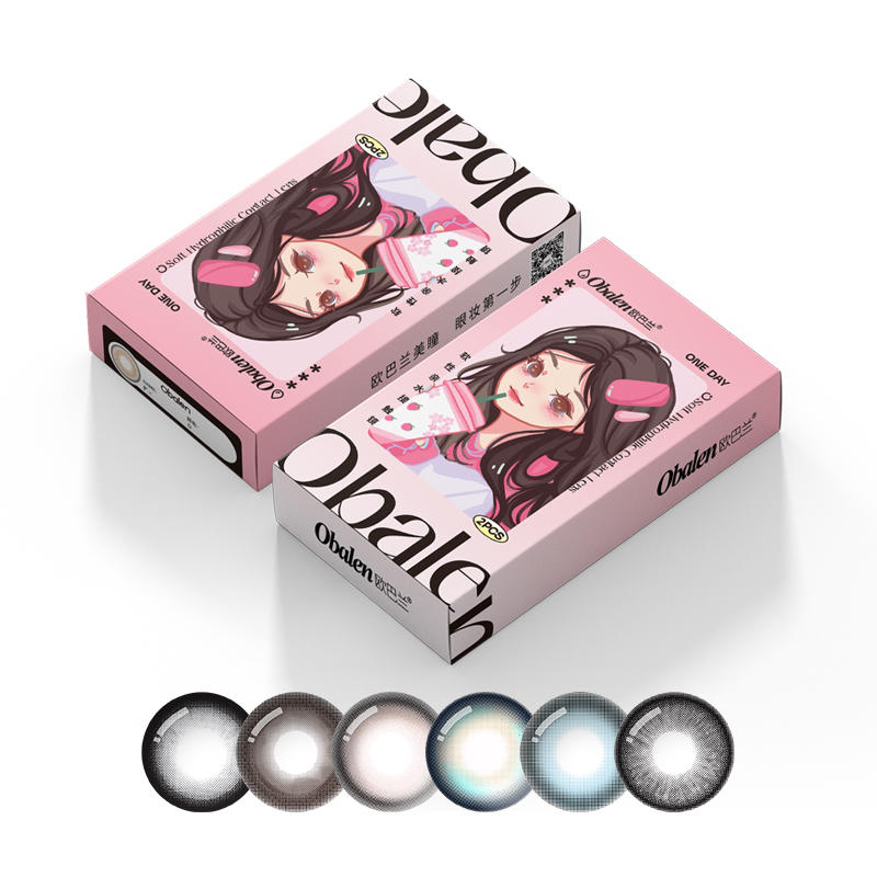 Obalen日抛美瞳两片装学生彩色隐形眼镜
