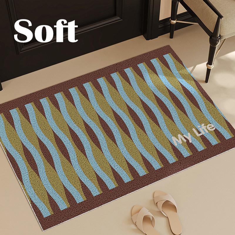 复古包豪斯家用地垫入户门垫耐脏玄关门可裁剪防滑免清洗条纹脚垫,居家布艺,入户地垫,淘宝优惠券,粉丝福利购,淘宝优惠卷