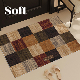 复古包豪斯入户门地垫丝圈玄关进门中古门口脚垫耐磨除尘免清洗垫