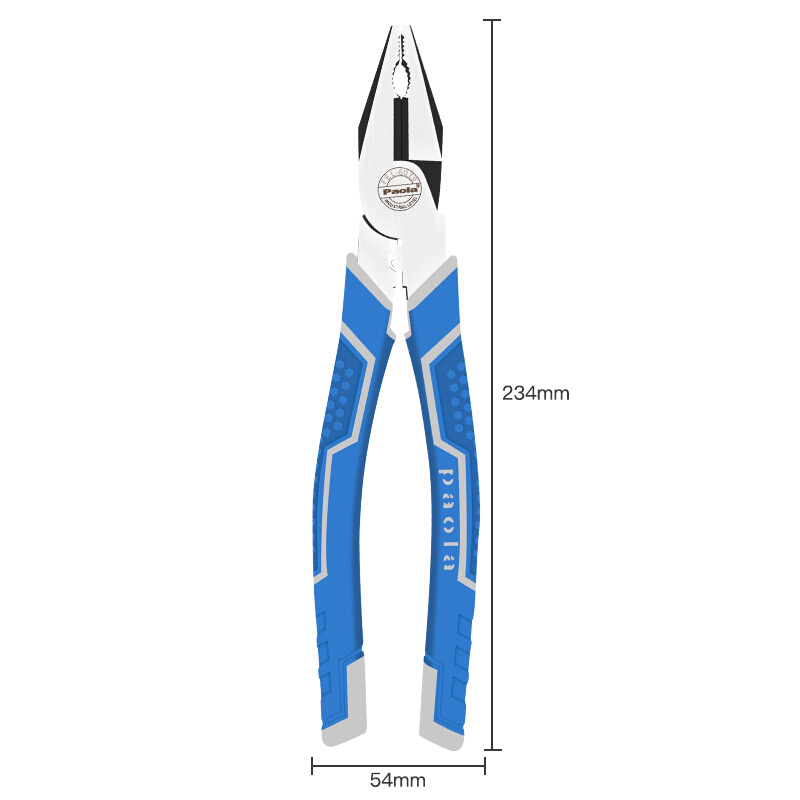 保拉钢丝钳9寸带压线工业级老虎钳I子克丝钳平口钳断线钳工具