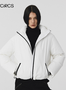OUTCiRCS 机能风短款长袖羽绒服女款冬季2024新款设计师外套秋冬
