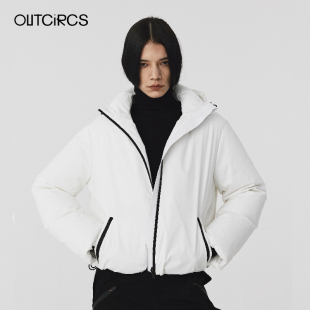 OUTCiRCS 机能风短款长袖羽绒服女款冬季设计师外套秋冬
