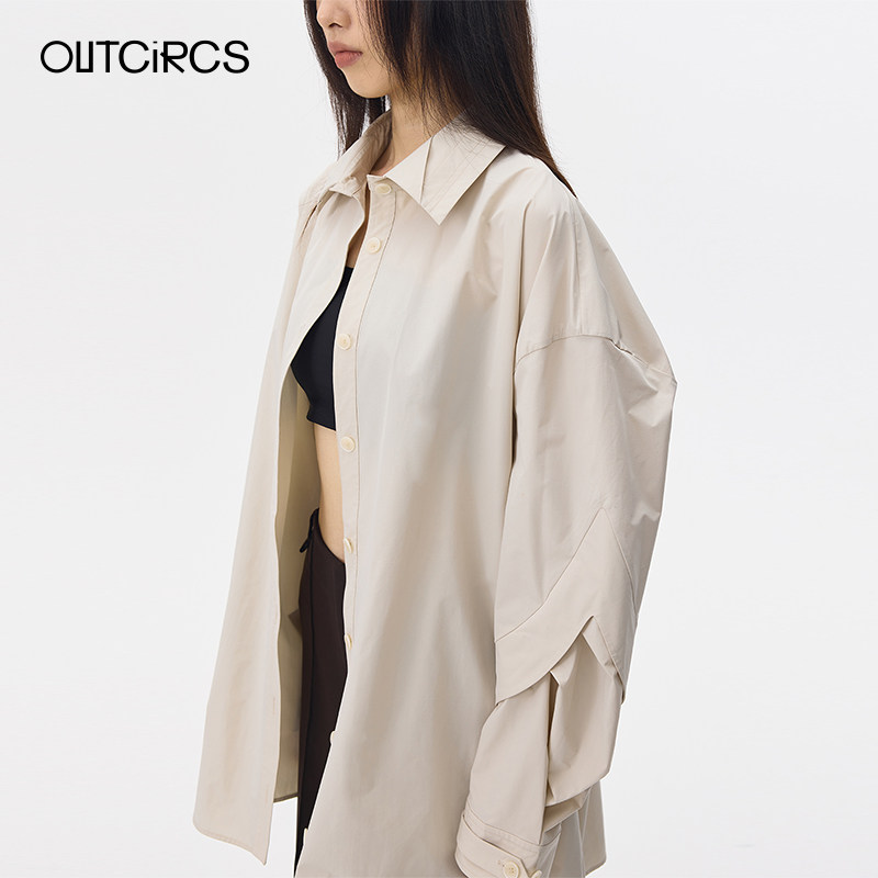 OUTCiRCS 立体袖身oversized衬衫 2025男女同款内搭衬衫外套