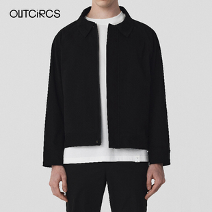 OUTCiRCS 几何分割工装夹克外套男款春秋款新款秋冬男装上衣