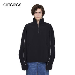 OUTCiRCS极简酷感卫衣春新款男女设计感宽松休闲实时百搭简洁上衣