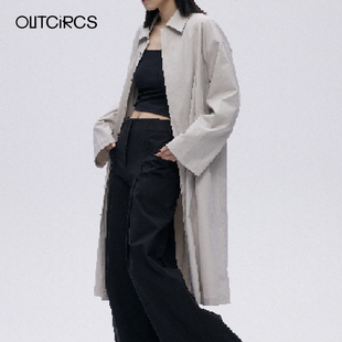 折页风衣新款 wind 男女款 休闲外套 jacket 春秋长款 OUTCiRCS