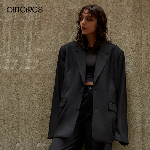 OUTCiRCS隐藏口袋长袖西装外套