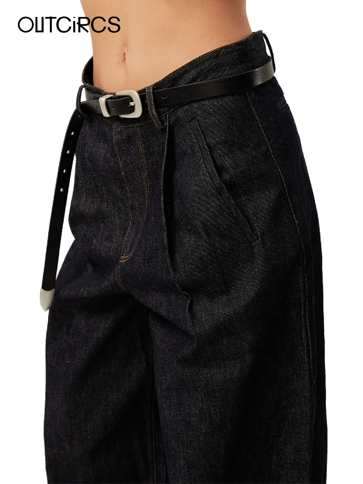 OUTCiRCS 廓形感休闲牛仔裤子男款春夏男女款宽松时尚百搭阔腿裤