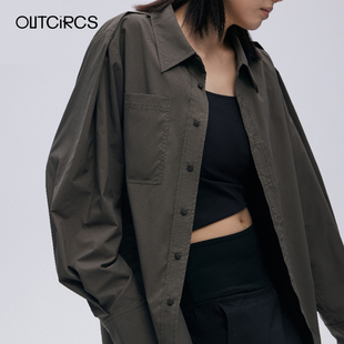 shoulder OUTCiRCS fold loose shirt 宽松折肩衬衫