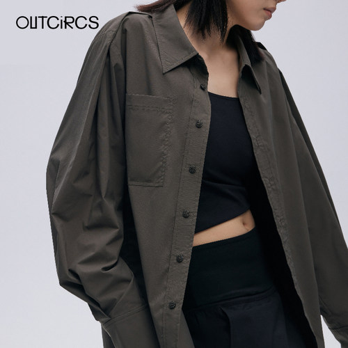 OUTCiRCS宽松折肩衬衫长袖