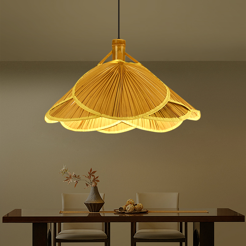 创意个性草帽灯竹子竹艺灯