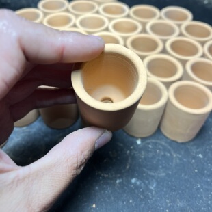 素胚盆直筒多肉花盆手工描绘素胚盆吸水透气diy原色