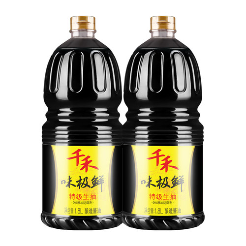 千禾味极鲜特级酿造酱油生抽1.8L