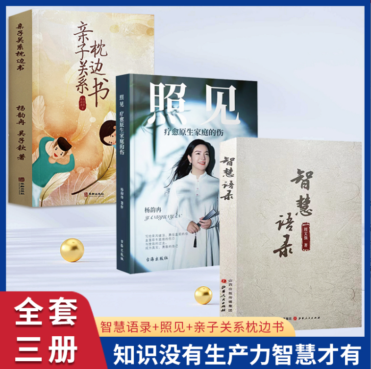智慧语录周文强著+照见+亲子关系枕边书 全3册 疗愈原生家庭的伤 走出困境 送给勇往直前的你成功励志书 心理治愈励志书籍 正版