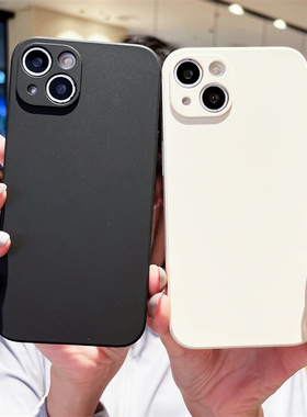 简约硅胶直边软壳适用于iphone11promax苹果12/13手机壳14pro全包边8plus男女16防摔7苹果15u华为x小米保护套