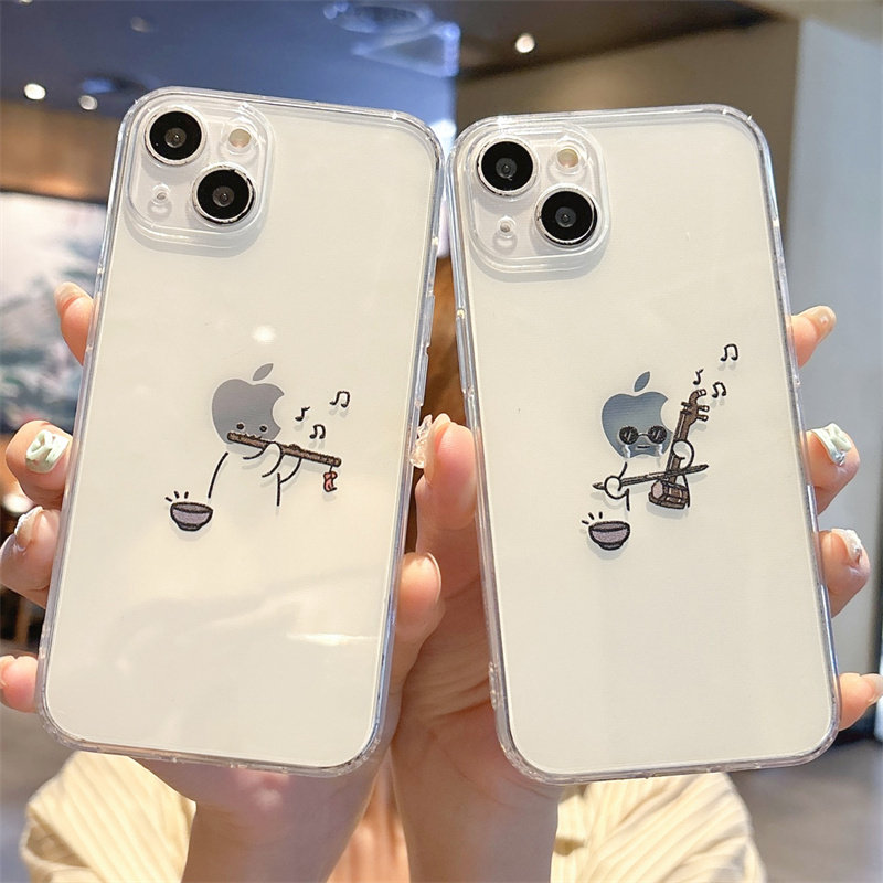 卖艺火柴人适用苹果16手机壳iphone15promax创意14plus趣味13新款12mini透明11个性17/xr全包xr硅胶8p软壳7/6 - 实物图