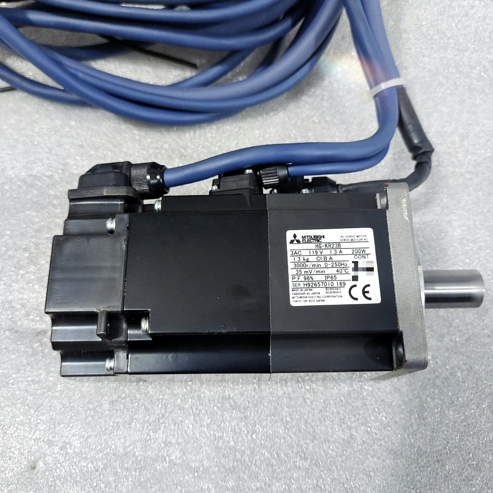 三菱HG-KR23B伺服电机配原装动力线加编码器线包好 议价