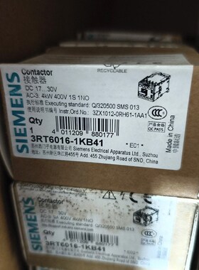 接触器3RT6016-1KB41未拆封!DC 议价