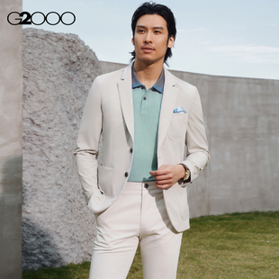 西服外套 休闲易搭配西装 G2000男装 舒适高弹印花里布春秋商场同款