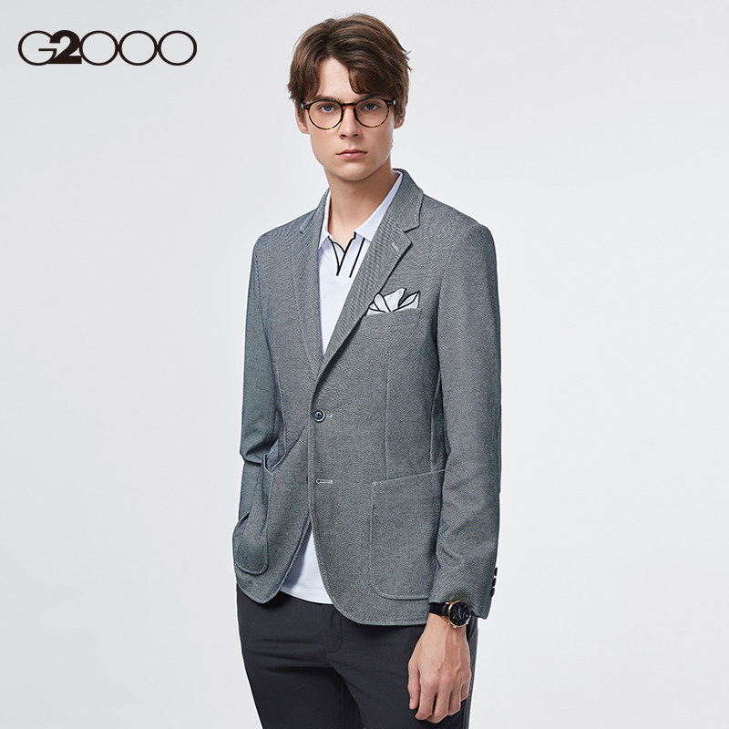 G2000男装商场同款2025春秋新款休闲时尚明显小西服职业西装外套*,男装,休闲西服,淘宝优惠券,粉丝福利购,淘宝优惠卷