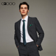 春秋舒适弹性格纹职业正装 商场同款 G2000男装 西服外套 抗菌