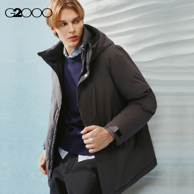 【防泼水/商场新款】G2000男装2025可机洗防风易打理多口袋羽绒服