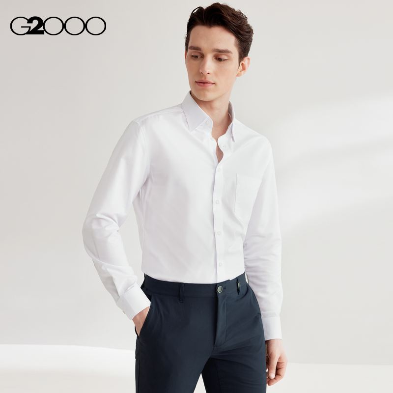 【吸湿速干】G2000男装2025商场同款弹性速干吸湿贴袋长袖衬衫