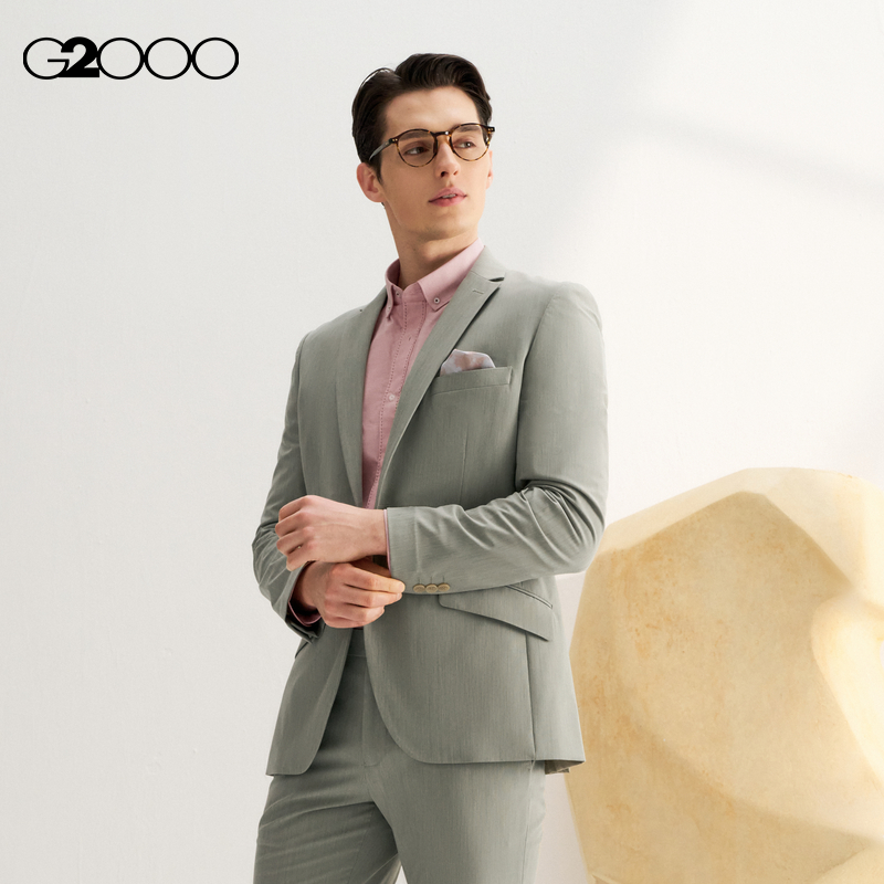【透气】G2000男装2025商场同款可机洗多面弹性时尚剪裁正装西服