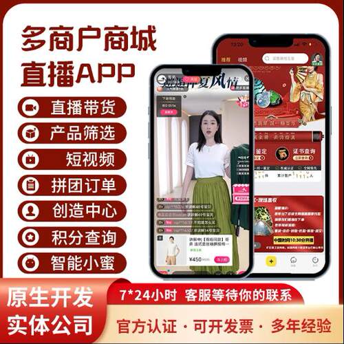 单商户多商户商城下单线上支付小程序APP软件开发定制分销商城