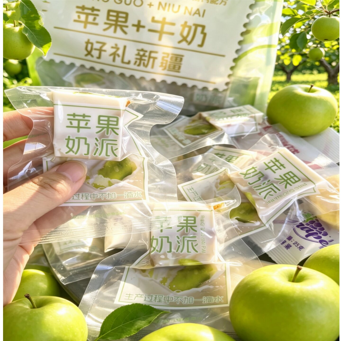疆晟缘新疆苹果奶派500g独立装