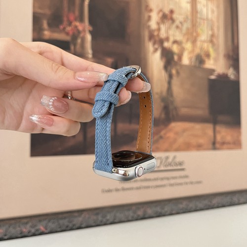 iwujiaoiWatch迷你扣牛仔布表带