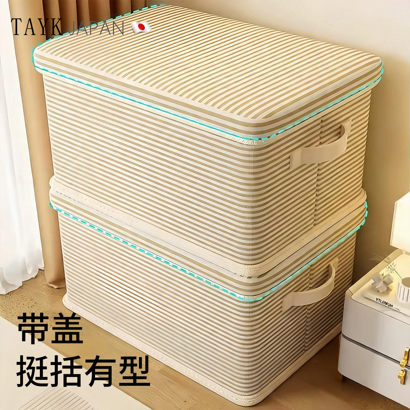 TAYK(日本)衣服收纳箱带盖图片