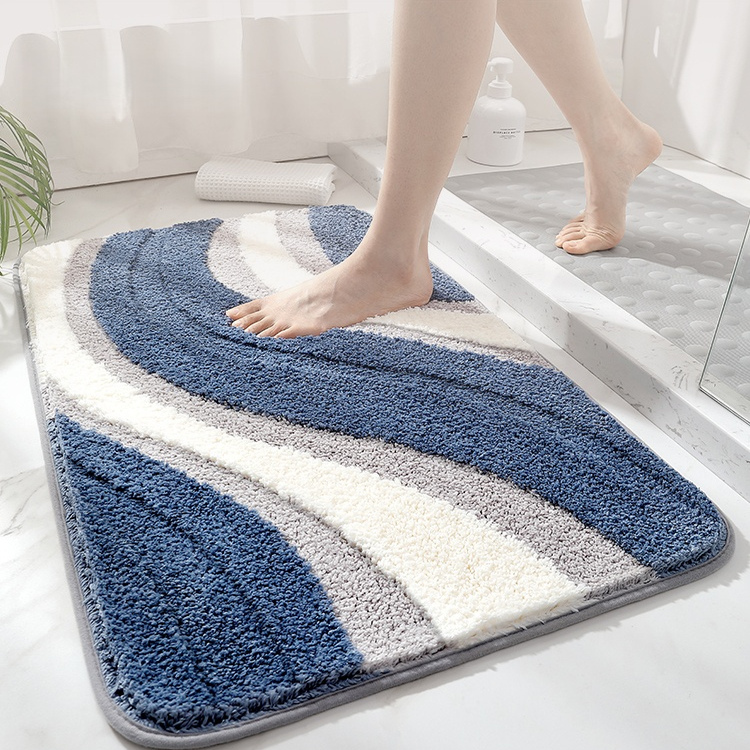 日本植绒浴室吸水地垫加厚