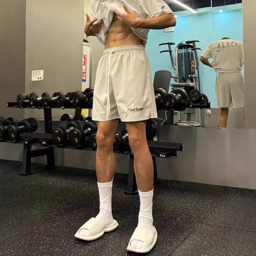 美式运动短裤夏季男跑步速干裤休闲短裤透气四分裤宽松健身篮球裤