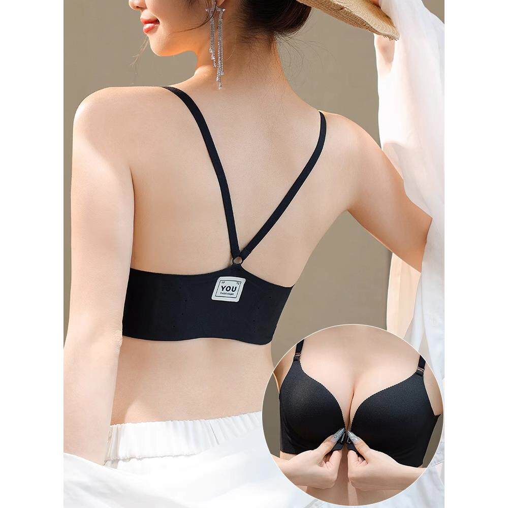 品牌折扣店撤柜捡漏前扣内衣美背文胸前开扣深V收副乳无痕胸罩