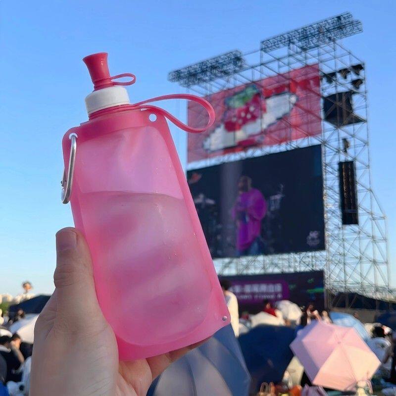 多巴胺水袋户外便携演唱会音乐节大容量加厚水壶骑行折叠软水壶袋