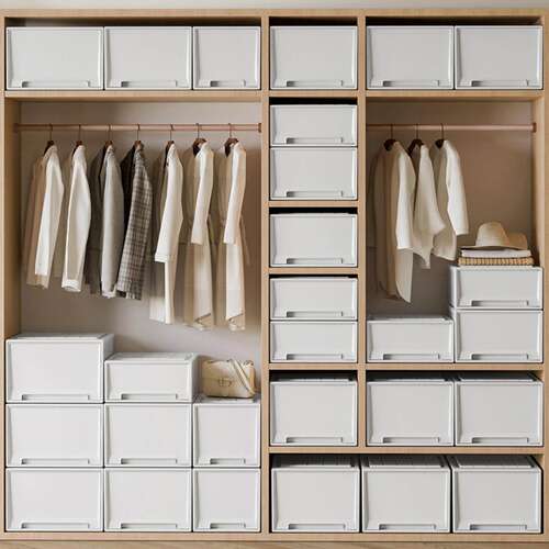 【直播专享】三个装加厚抽屉式收纳箱收纳盒家用衣柜衣服收纳柜子