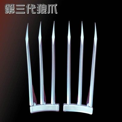 金刚狼爪伸缩万圣节x战警金刚狼爪金刚狼爪子儿童玩具手戴塑料武